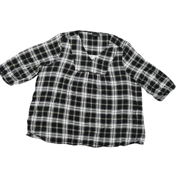 Lane Bryant Size 22 Plus Multicolor Blouse, Long Sleeve V Neck - Picture 1 of 7